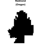 Redmond, Oregon blank outline map vector