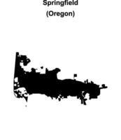 Springfield, Oregon blank outline map vector