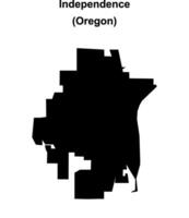 Independence, Oregon blank outline map vector
