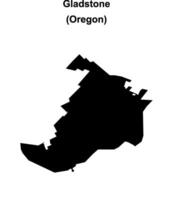 Gladstone, Oregon blank outline map vector