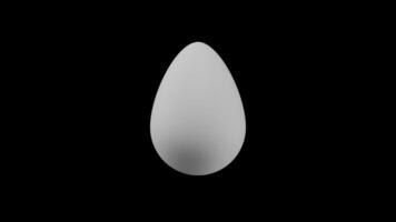white bouncing Easter Egg on alpha video