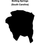 Boiling Springs, South Carolina blank outline map vector