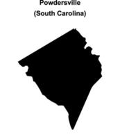 Powdersville, South Carolina blank outline map vector