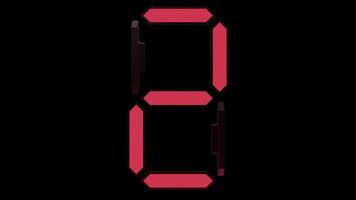 Red Numbers Countdowns On Alpha video