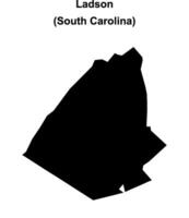 Ladson, South Carolina blank outline map vector