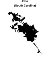 Irmo, South Carolina blank outline map vector