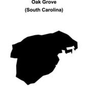 Oak Grove, South Carolina blank outline map vector