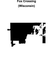 Fox Crossing, Wisconsin blank outline map vector