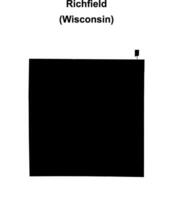 Richfield, Wisconsin blank outline map vector