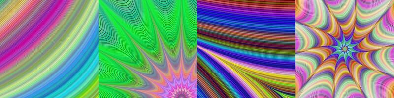 Multicolored abstract digital art background set vector