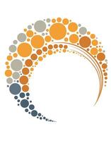 Minimalist Circular Gradient Dot Design vector