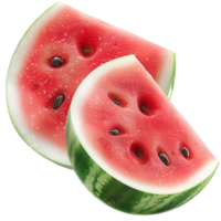 Watermelon Triangular Slice with Red Flesh and Seeds png