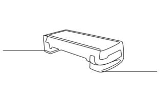 stepper bench one line art draw vector