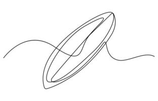 Single one line Surfboard vector