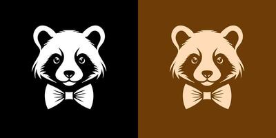 Red Panda with Bow Tie vector
