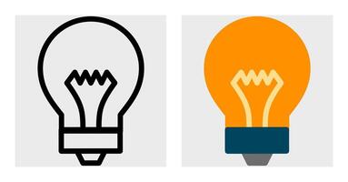 A minimalistic back-view bulb icon in black and colored styles. The classic design suits electrical engineering infographics, spare part guides, and automotive product listings. vector