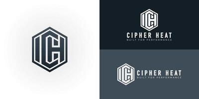The dynamic logo design creatively integrates the initials CH into a stylized hexagonal shape, creating a unique symbol that evokes a sense of precision, strength, and industrial excellence. vector