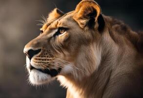 nature lovely wildlife predator cat black animal lion panthera beast close african background wild leo pride portrait lioness photo