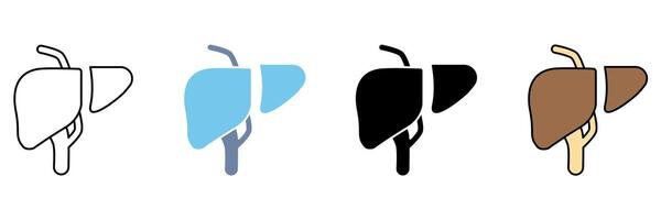 liver concept line icon. Simple element illustration. vector