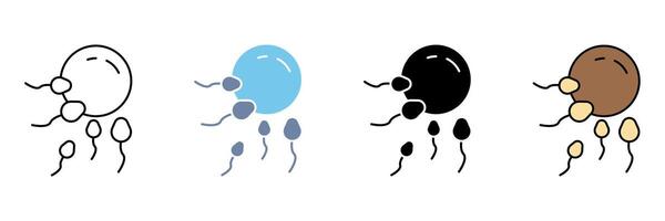 sperm concept line icon. Simple element illustration. vector