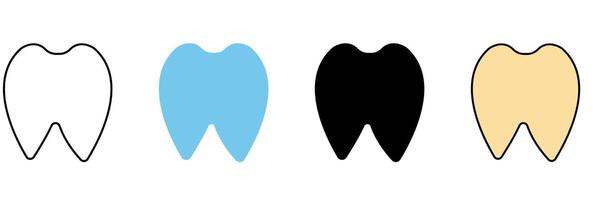 Tooth concept line icon. Simple element illustration. vector