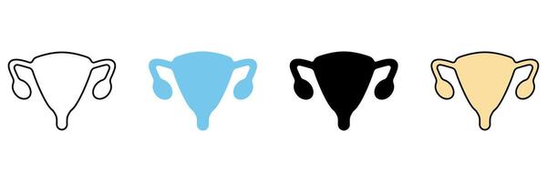 Uterus concept line icon. Simple element illustration. vector