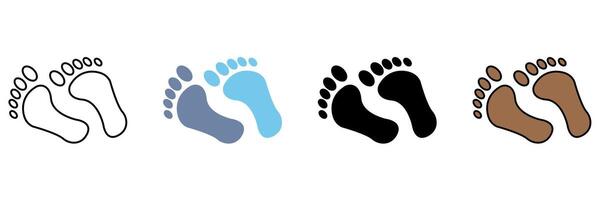 feet concept line icon. Simple element illustration. vector