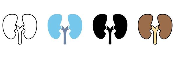 kidneys concept line icon. Simple element illustration. vector