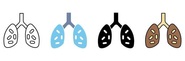 Lungs concept line icon. Simple element illustration. vector