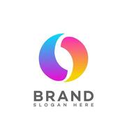 Abstract Colorful Circular Brand Logo Design, Gradient S Symbol vector