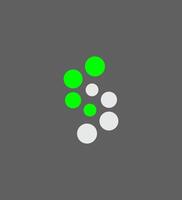 Abstract Green White Circles Logo Design Concept Dots Pattern vector