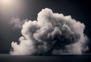 smoky cloud transparent generative smoke cloudy ink ai black illustration mist misty photo