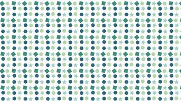 Colorful Geometric Pattern with Stars, Circles, and Hexagons on White vector