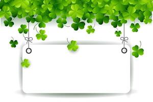 St. Patricks Day, abstract background with paper vector
