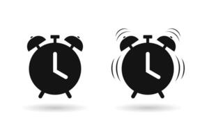 Alarm clock icon set. Alarm clock ringing icon. vector