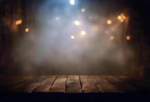 Abstract Defocused Backdrop Wooden Halloween Smoke Darkness - Fog Table mist dark black background vapour light motion effect texture smooth stream photo