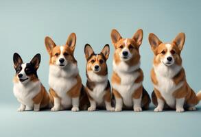 collection friendly 3d with created corgi background using transparent dogs no photo