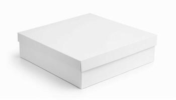 box cardbox box white white olated blank white background closed mockup empty product package photo