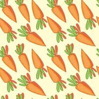 Carrot pattern drawn by hand on a light background.Background. vector