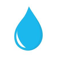Water drop icon in flat style on isolated background.Rain illustration. vector