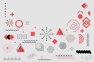 Memphis design background abstract memphis background geometric elements vector