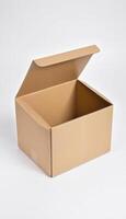 blank cube white close container white empty closed cardboard box box reflex photo