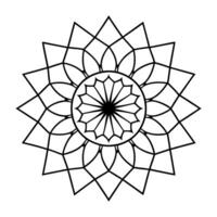 Mandala Design Black and white background. Decorative design element, illustration, line art. vector