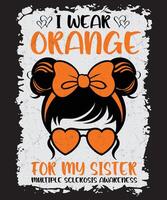 Multiple Sclerosis Awareness Gnome One Fights Alone Design vector