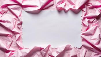 white crumpled text et paper pink board crumpled paper paper torn background torn white bright background paper card decorative photo