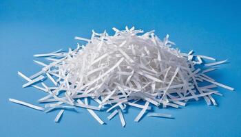 edge used light blue pile waste blue line fragment shredded background shredder paper photo