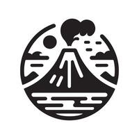 High Quality Black Volcano Image vector