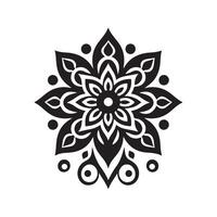 Creative Abstract Flower Black Design vector