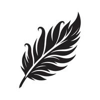 Feather Silhouette Black for Digital Artwork vector