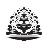 Artistic Artificial Fountain Black Design vector